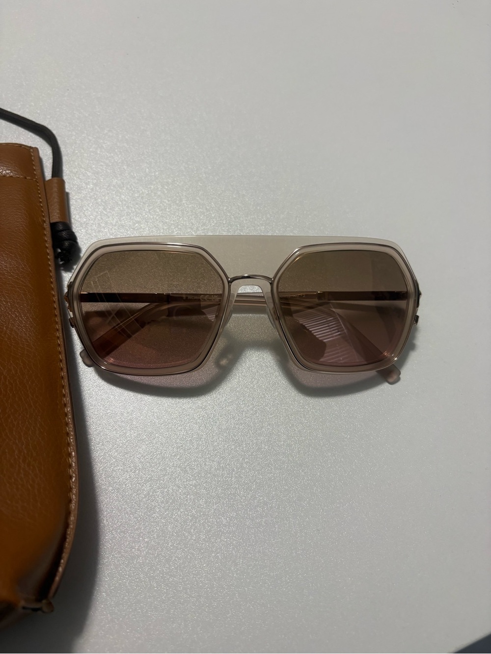 Women's Oversized Square Sunglasses in Light Brown - MCM
